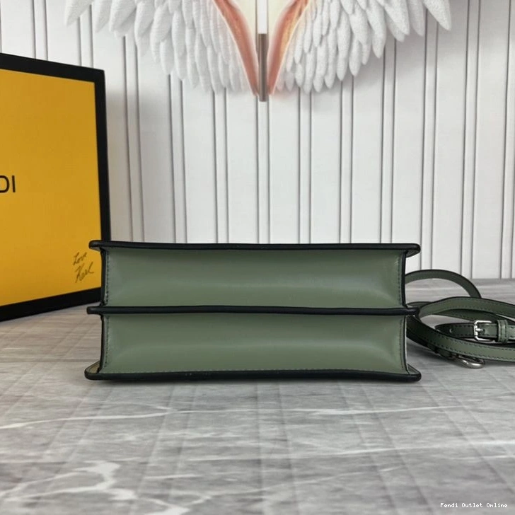 Affordable Mini Green In Calf Cut Leather Bag Peekaboo Fendi 0804